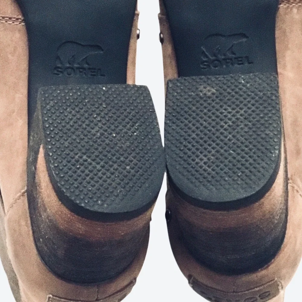 SOREL ADDINGTON Waterproof Ankle Boot Taupe Leather Chelsea Pull on Size 8.5